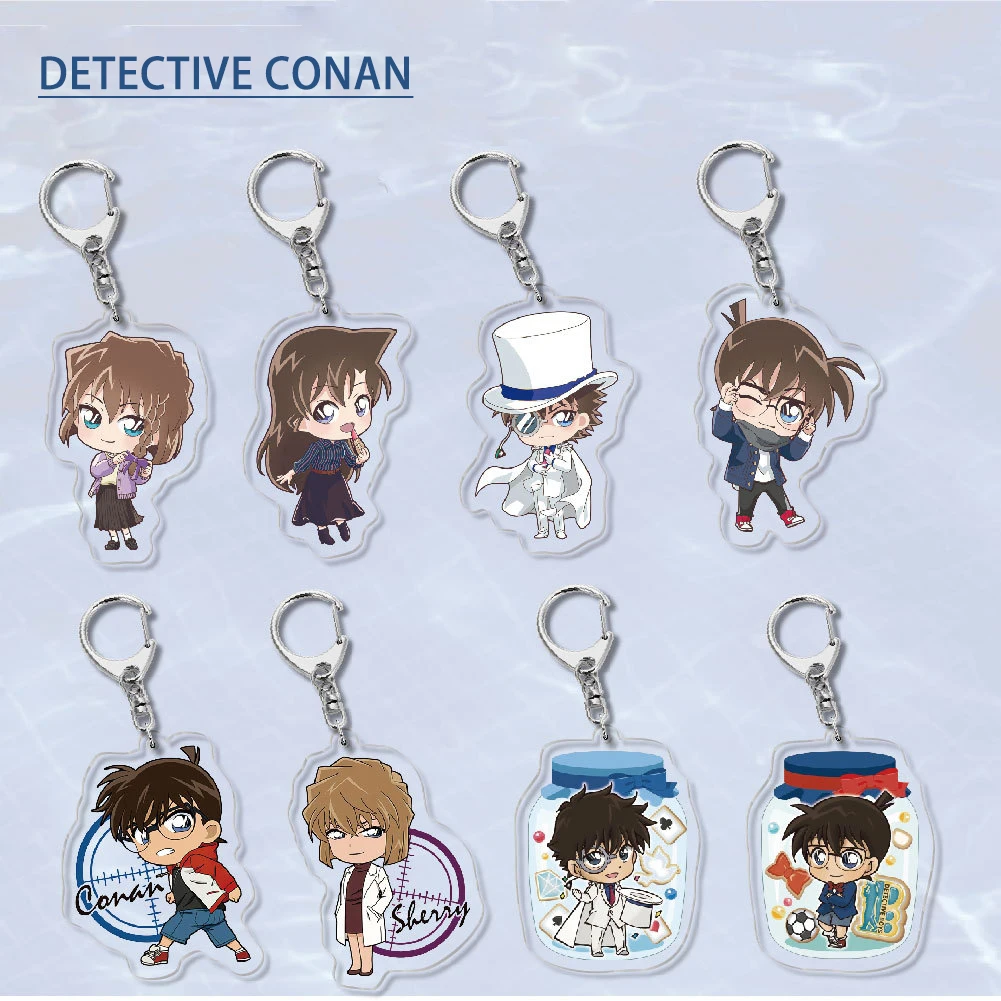 

29 Styles Detective Conan Anime Figure 6Cm Acrylic Keychain Conan Edogawa Jimmy Kudo Kaitou Kiddo Haibara Ai Christmas Present