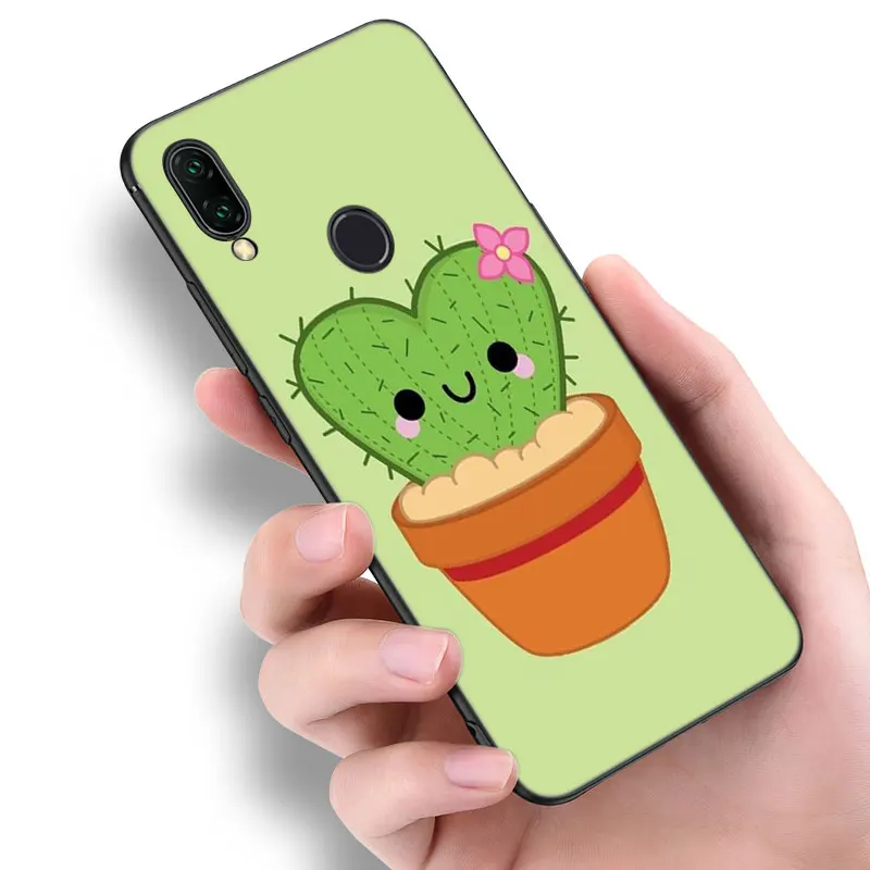 Чехол с мультяшными растениями и кактусами для Huawei Honor 10X Lite 7A 8A 9X 20 Pro 7S 8C 8S 8X 9A 9C 10i