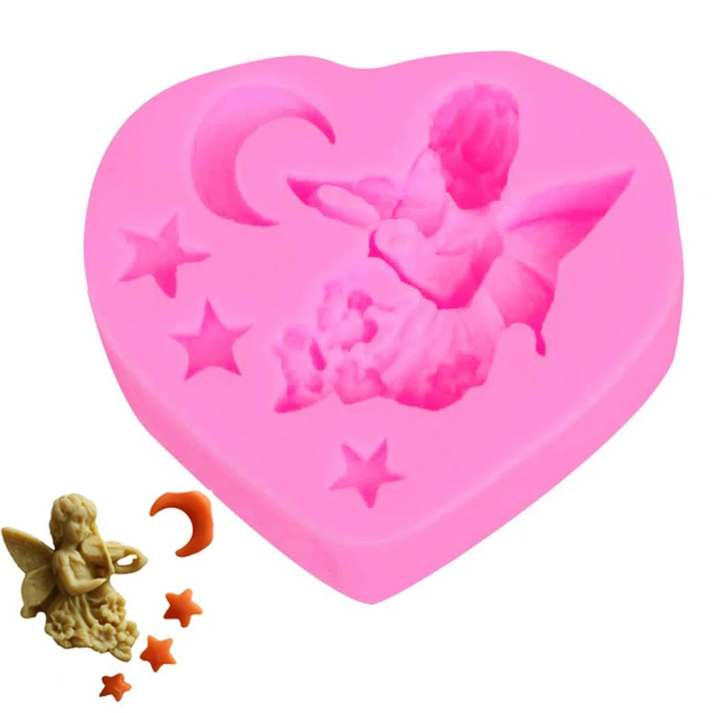 3D Силиконовая форма Сделай Сам драгоценный камень/Ангел для торта шоколадный
