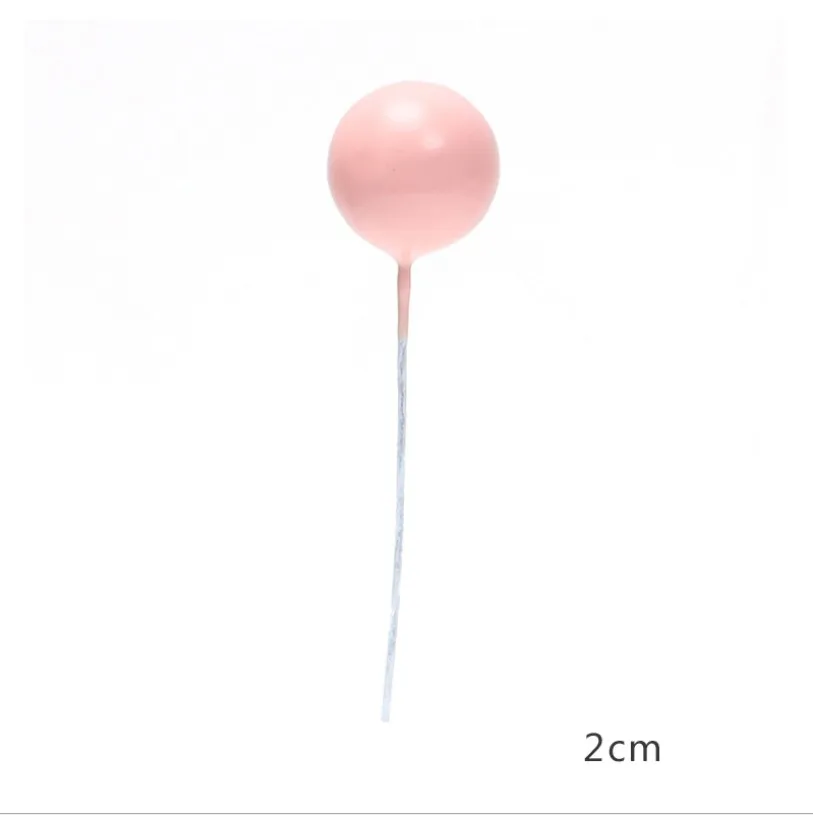 pink 2cm 5pcs Cakelove 5 шт./лот Прекрасный Золотой шар торт Топпер кекс ко дню рождения для украшения детского душа детский день рождения праздничный свадебный сувенир поставки - Цвет: pink 2cm 5pcs