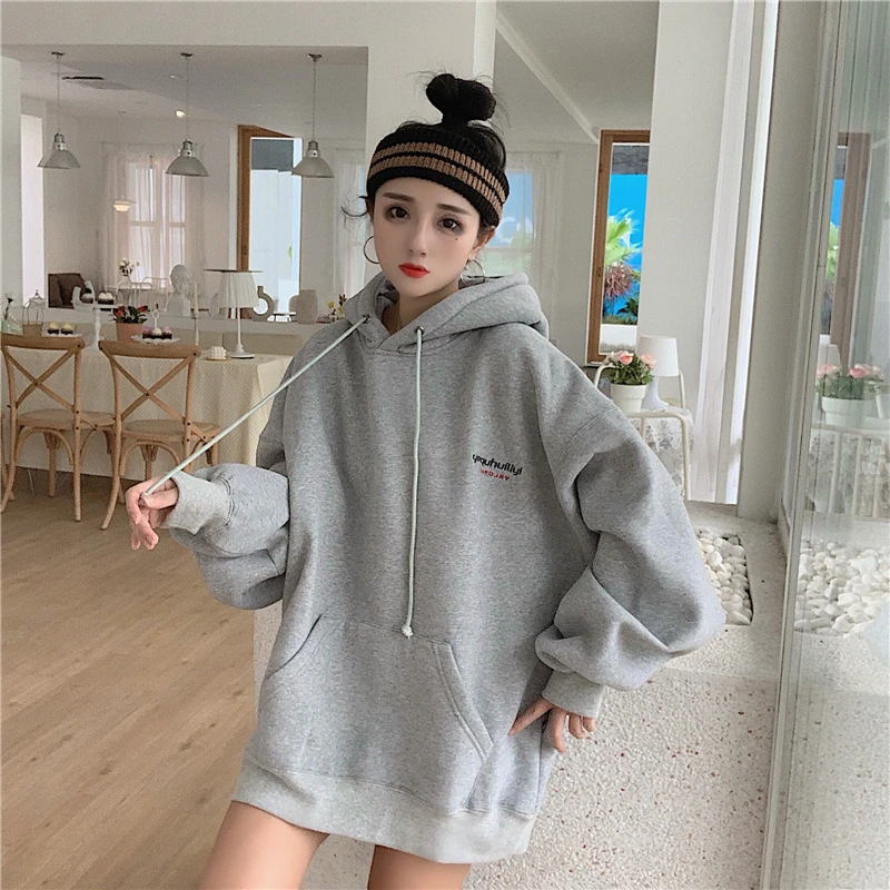 

Женские свитшоты в японском стиле Harajuku Ulzzang, винтажный Свободный свитшот с надписью, Женская Корейская Милая одежда для женщин