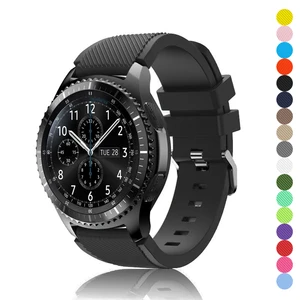 Ремешок силиконовый для samsung galaxy watch 3, браслет для gear S3 Frontier huawei watch gt 2 2e amazfit GTR 347 мм, 22 мм 45 мм 46 мм