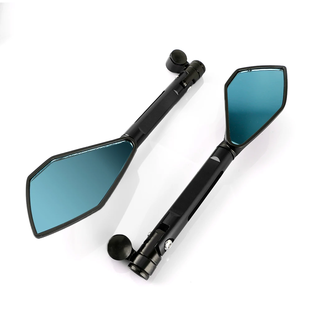 

For Kawasaki Z900 Z900RS Z800 Z1000 Motorcycle Accessories CNC Aluminum Rear View Mirrors Blue Glass Side mirror viewmirror Moto