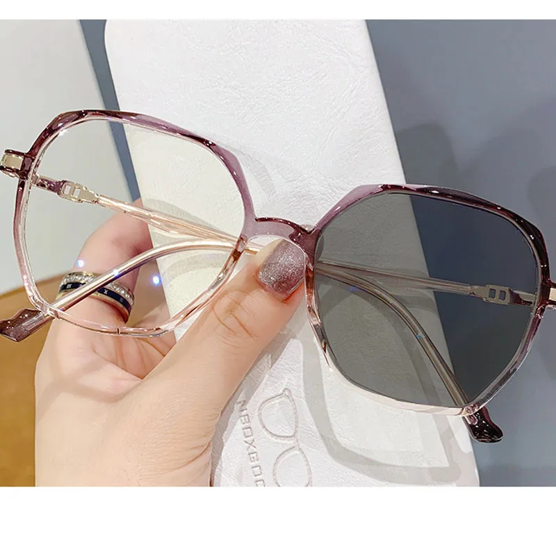 Фотохромные солнцезащитные очки, очки для чтения, модель TR90, оправа для очков для дальнозоркости, Оттенки для женщин, хамелеон