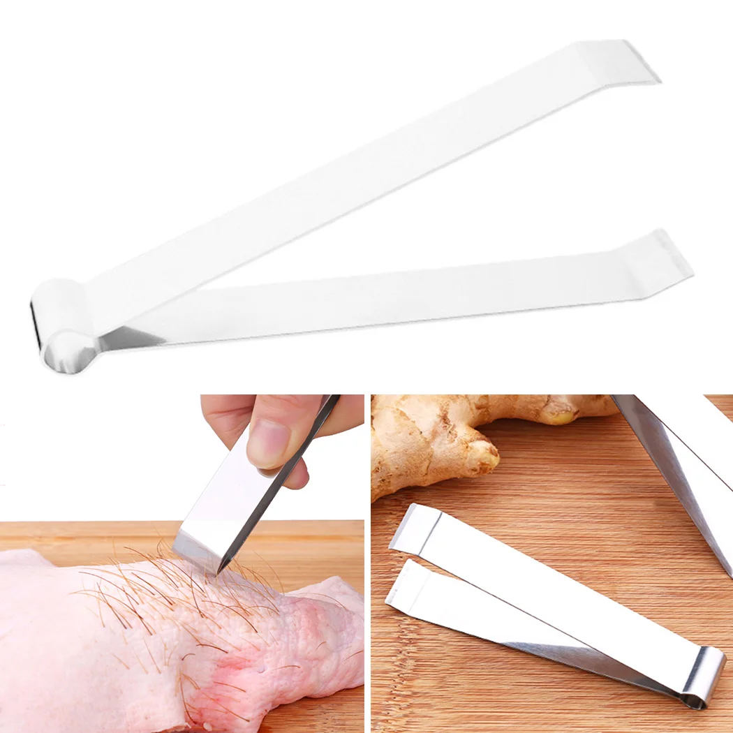 

1Pc Stainless Steel Tweezer Multifunctional Fish Bone Pliers Pincer Puller Chicken Pig Hair Remover Clip Kitchen Tools