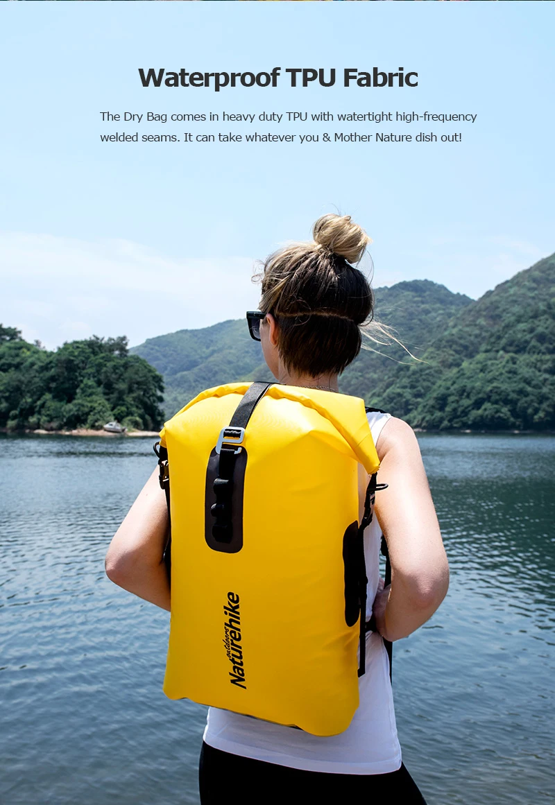 Naturehike NH19SB002 28L водонепроницаемый заплечный гермомешок рюкзак упаковка для хранения мешок плаванье рафтинг Каякинг плавающий парусный пляж