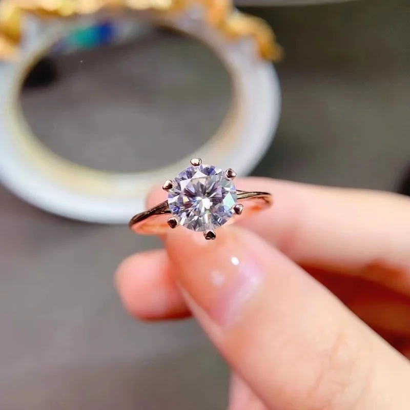 

Кольцо YULEM 1,5 ct с муассанитом, модный дизайн из серебра 925 пробы, интенсивный огонь, бриллиант, высокая твердость, классика, Новинка осени