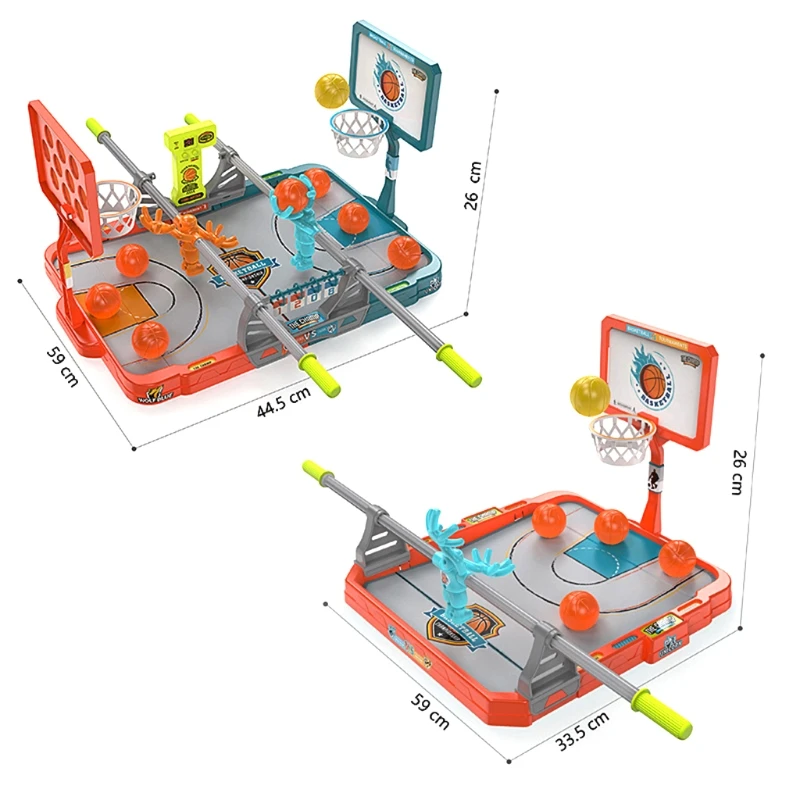 

50LE Basketball Shooting Toys Game Desktop 1-2 Players Toy Interactive Fingertip Game Fun Sports Novelty for Boys Girls Adult