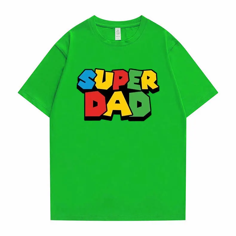 

Super Dad Men Women T-shirt Colorful Print Tshirt Short Sleeve Give To Dad Gift Summer Unisex SofSpun Cotton Oversized Tees Tops