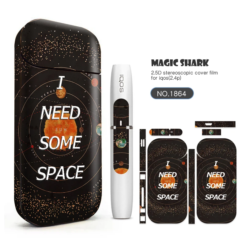 Электронная сигарета Magic Shark 2019 модный стикер для кожи универсальный ПВХ IQOS 2 4 Plus