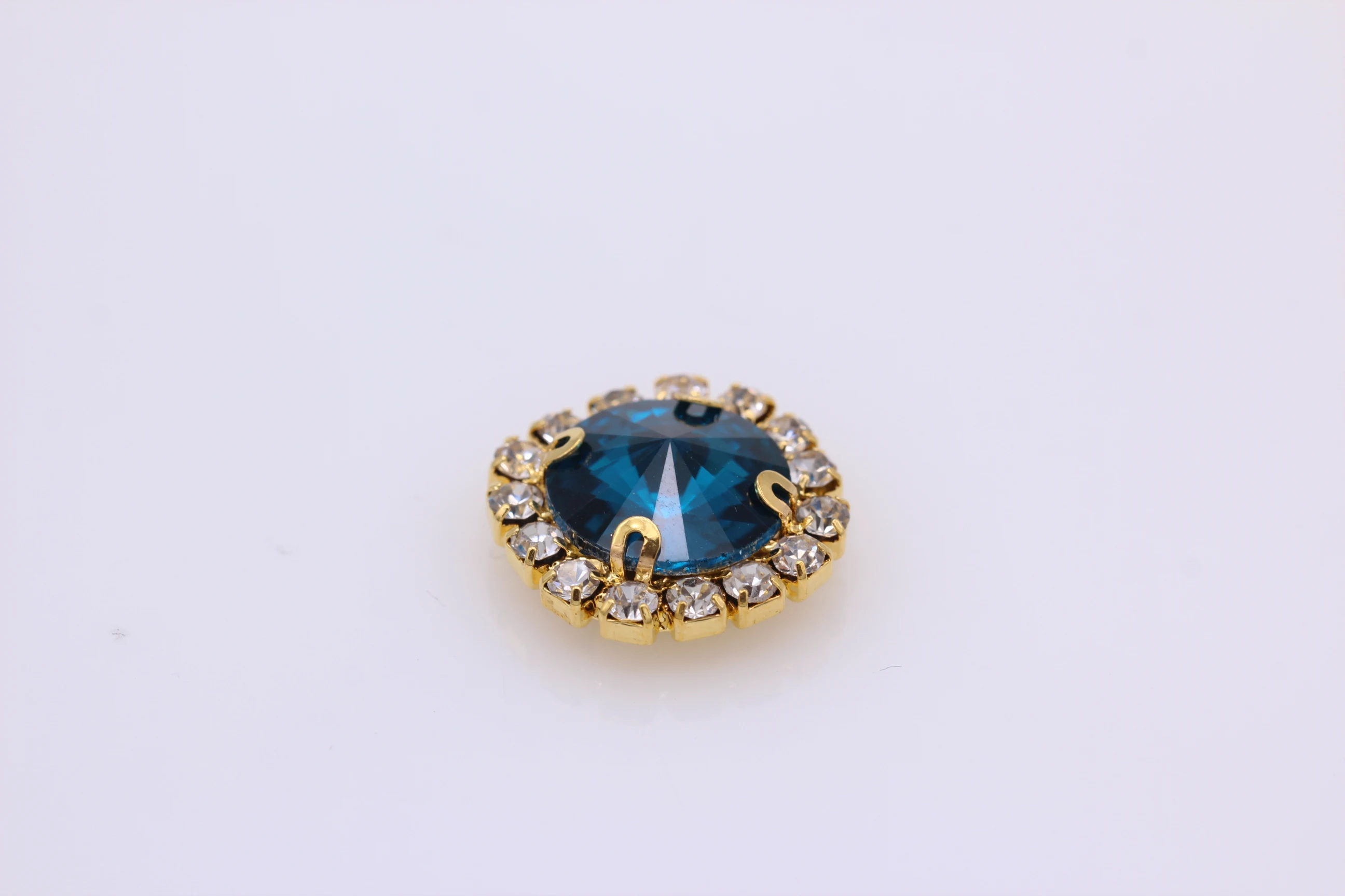capri blue Все размеры цвета круглые Rivoli Кристалл шитье на Необычные граненые камни с кристальной цепочкой золотая металлическая чашка кристалл diy сумки для платья - Цвет: capri blue