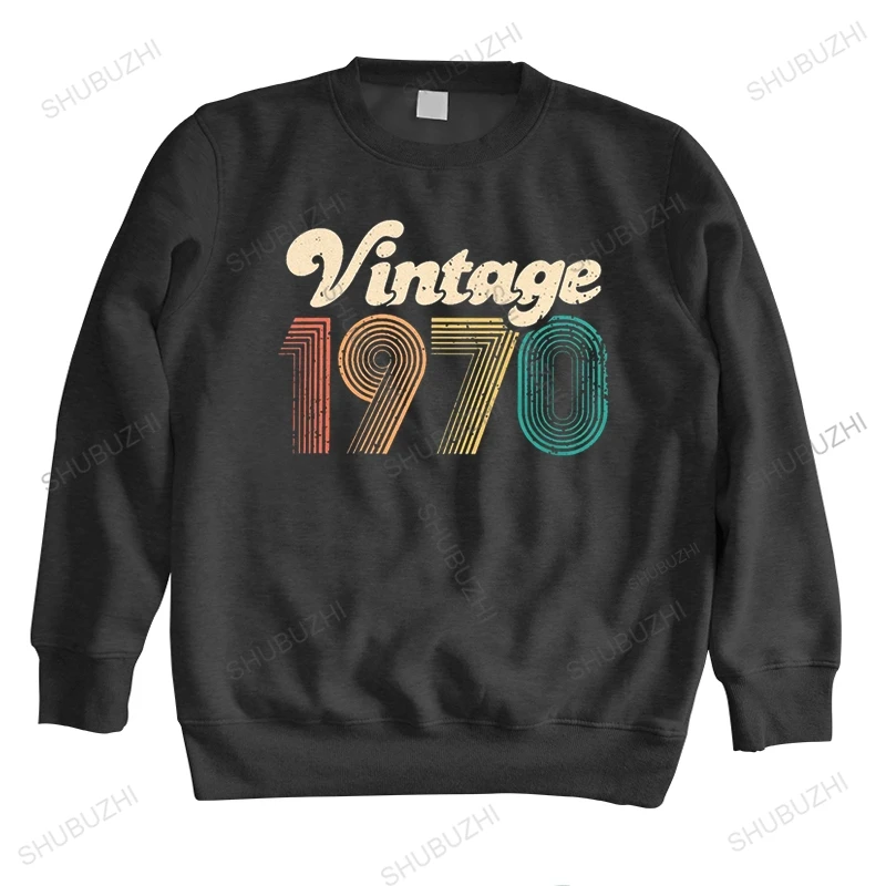 

Vintage Made in 1970 hoody Soft Cotton 50th Birthday Gift sweatshirt Top O-neck long sleeve Casual 50 Years Old hoodie Clothes