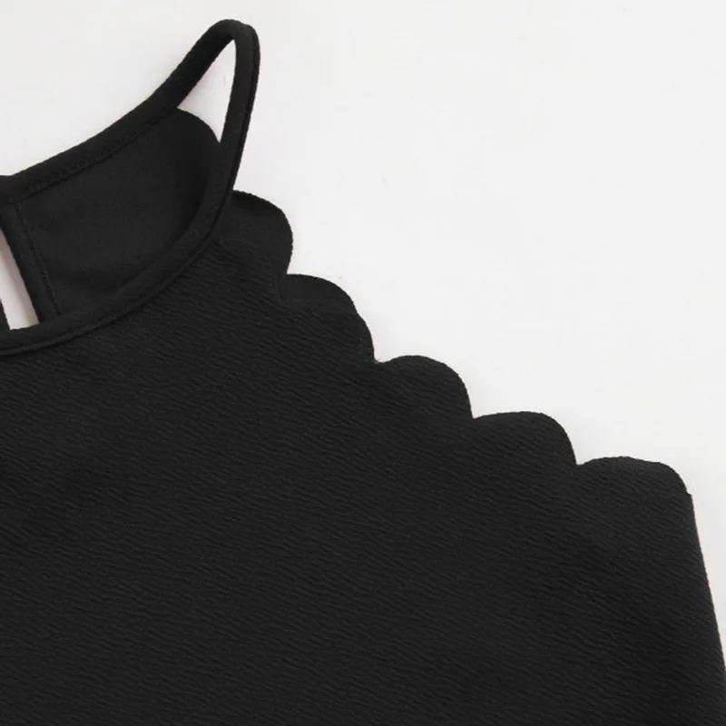 Женский короткий топ на бретельках LASPERAL повседневный облегающий с открытой