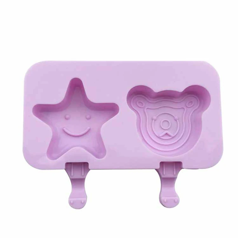 Пищевая силиконовая форма льда для мороженого с крышкой формы морозильной