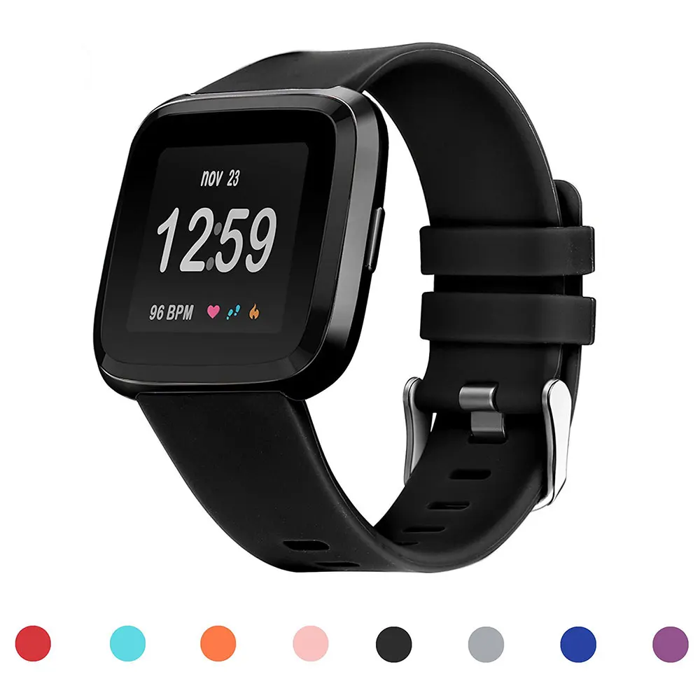 

Soft Silicone Sport Replacement Band for Fitbit Versa/Versa 2/Versa Lite Smart Watch Women Men