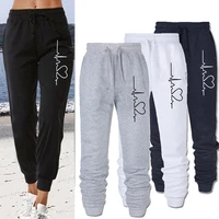 loose sexy high waist loose fleece sweatpants trousers with pockets 2021 fall winter black and white womens joggers sweat pants