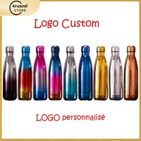 logo custom gourd bottle stainless steel vacuum flasks sports water cup cold water bottle thermos creative memorial gifts cups