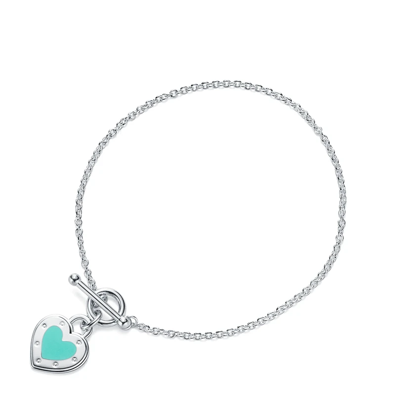 

Hot style of individual character vogue love heart-shaped switch double color bracelet
