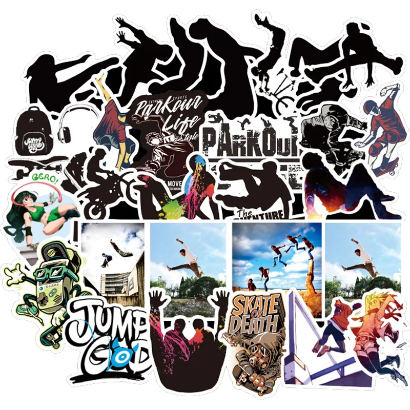 50 шт. в упаковке классные Экстремальные виды спорта наклейка для паркура на