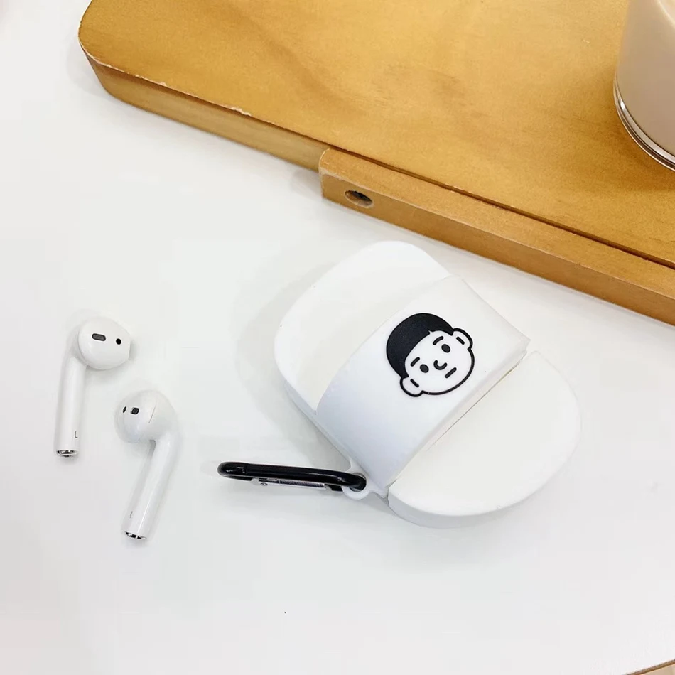 539-A Чехол для наушников Airpods 2 Чехол Силиконовый Мультфильм Аниме Чехол для Apple Air Pods 1 чехол печенье аксессуары для наушников брелок - Цвет: 539-A