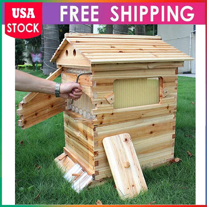 

Beehive Box Bee House Wooden Beehive Frames Beekeeping Tools Honey Self Beehive Bee Hive Supplies Beekeeper Equipment Accessory