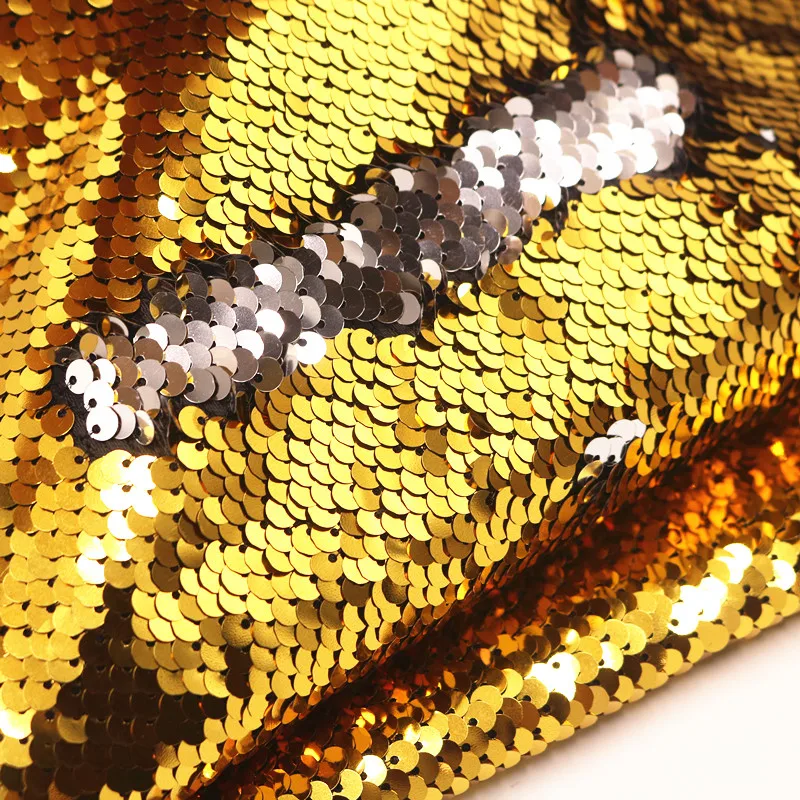 130*91 см 5 мм блестки фуксия/белый/золотой двусторонний вышитый Русалка Блестки