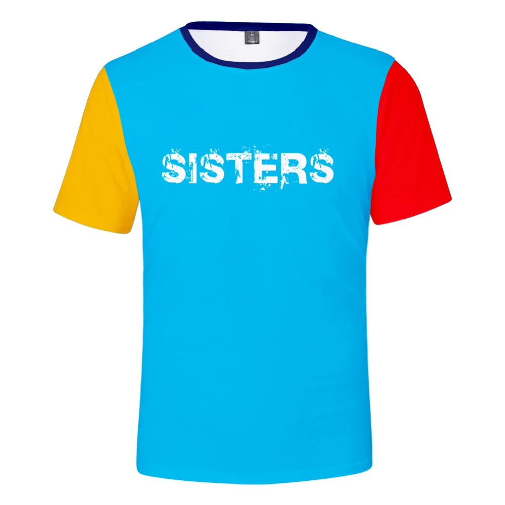 

2021 New sisters T shirt Harajuku Streetwear 3D T shirt Streetwear LGBT Short Sleeve Men/Women T shirt Gradient Clothes