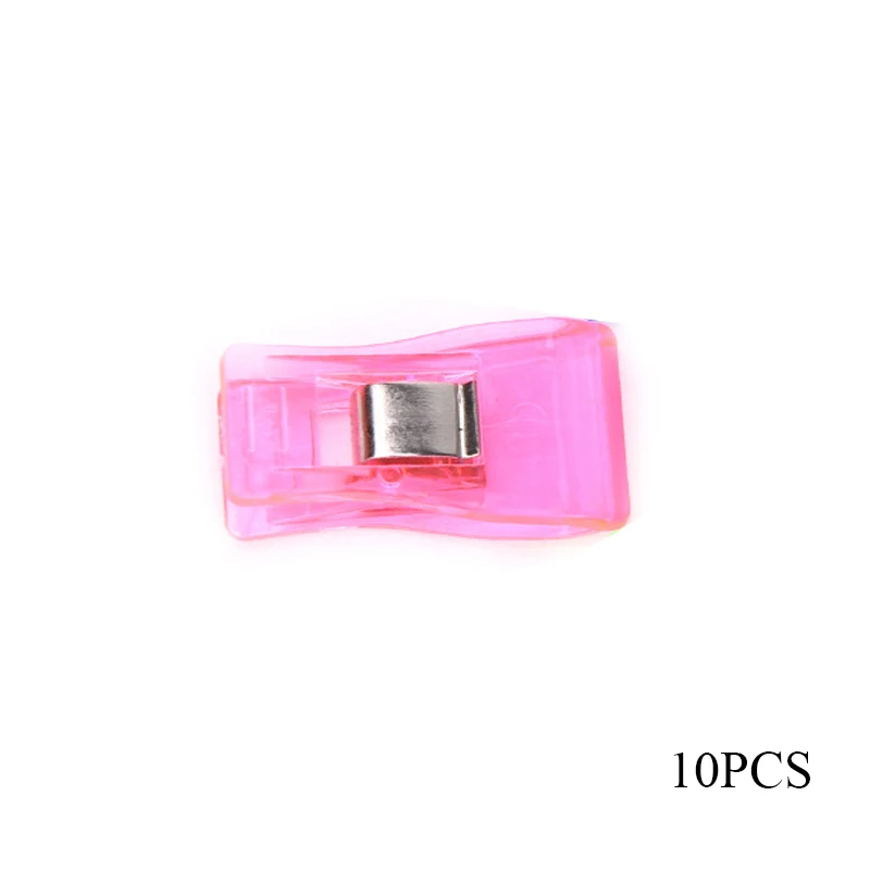 pink 10 шт. креативные пластиковые швейные зажимы кромки прищепки для шитья полезные маленькие прищепки разноцветные зажимы для швейных принадлежностей - Цвет: pink