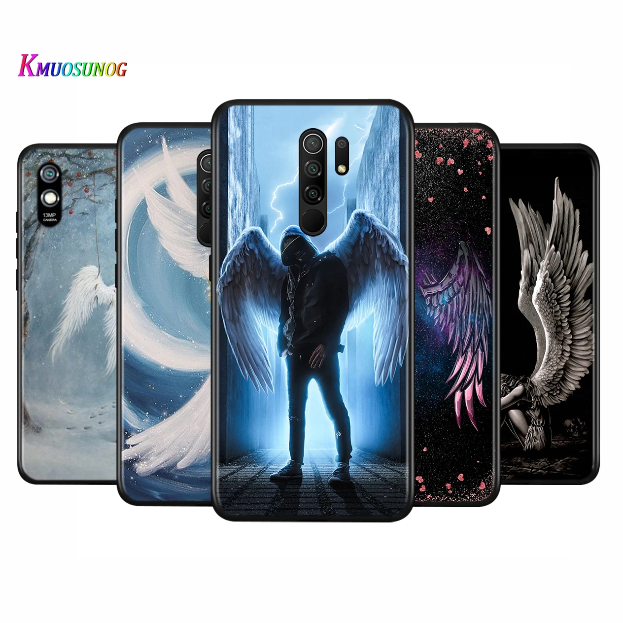 

Fallen Angel Wings Art Silicone Cover For Xiaomi Redmi K40 K30 K30i K30S K30T K20 10X GO Y2 Y3 Pro Ultra Phone Case