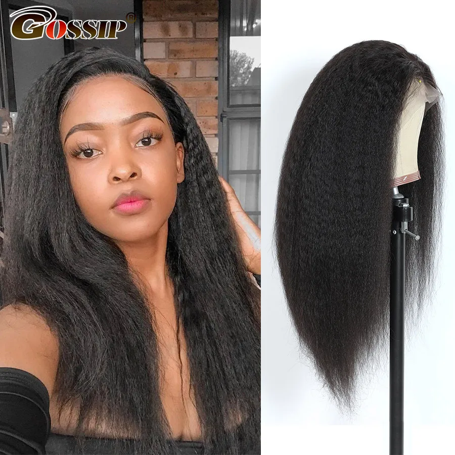 Индийский парик из человеческих волос полный для чернокожих женщин волосы Gossip Remy