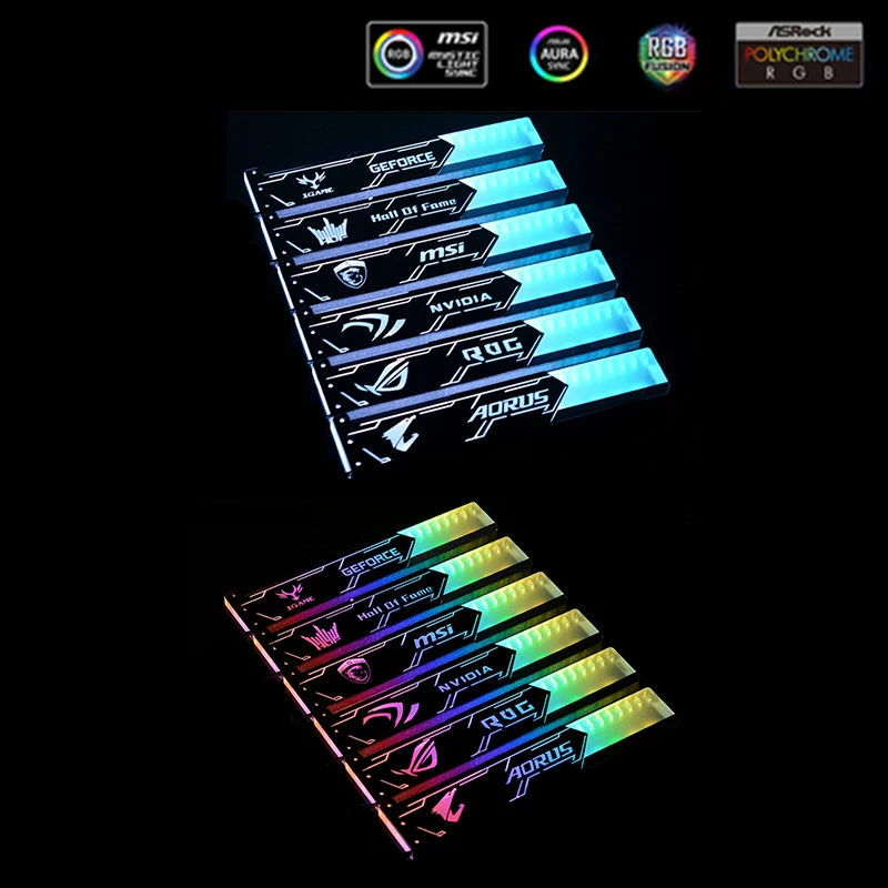 Кронштейн GPU 5В 3PIN A RGB поддержка видеокарты чехол Материнская плата ASUS SYNC Frame NVIDIA ROG