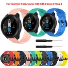 Ремешок 22 мм для Garmin Forerunner 945 935, силиконовый браслет для Garmin Fenix 5 Plus Fenix 6, ремешок на запястье, Сменные аксессуары
