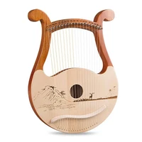 lyre harp19 string wood lye harp19 string lyre unique patterns carved phonetic symbolsfor music lovers beginnersetc