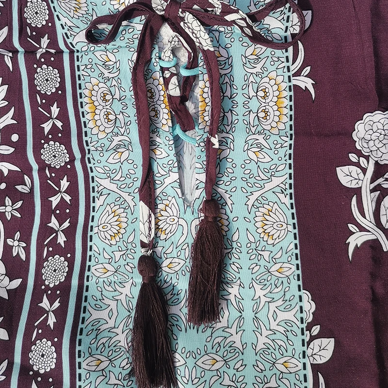 

Women Winter Party Dress Plus Size Beach Maxi Dress Cotton Pareo Robe Plage Beach Cover up V neck Swimsuit Cover up Beachwear