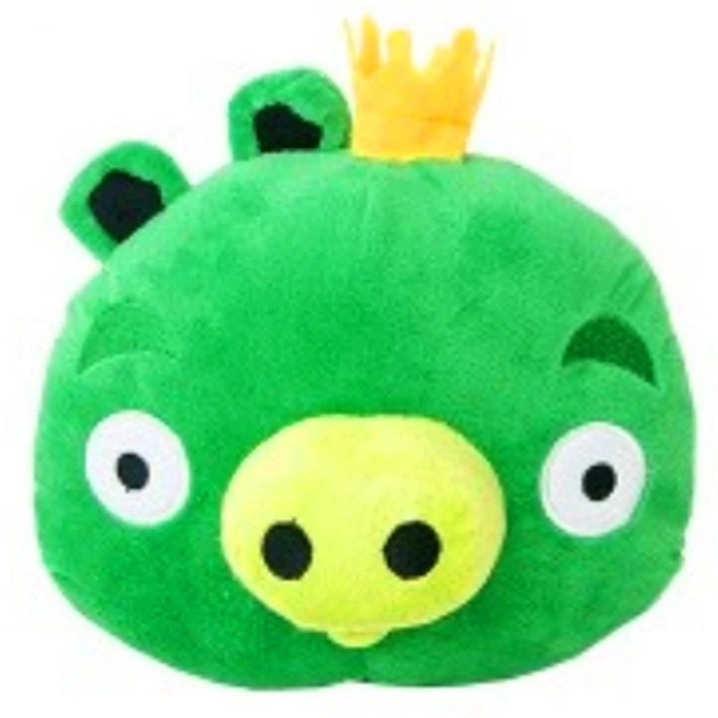 

10pcs/Lot 16x20cm 100g Angry Green Pigs Soft Plush Stuffed PP Cotton Doll Toy for Xmas Gifts