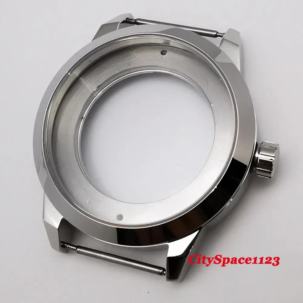 Мужские часы части 41 мм Corgeut нержавеющая сталь с сапфировым стеклом чехол fit ETA 2836