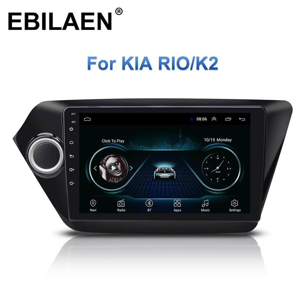 Автомобильный мультимедийный плеер для KIA RIO 3 4 2Din Android 9,0, автомагнитола, стерео 2010-, навигация, Авторадио, gps, магнитофон, K2, Wifi - Цвет: 1G 16G  no camera
