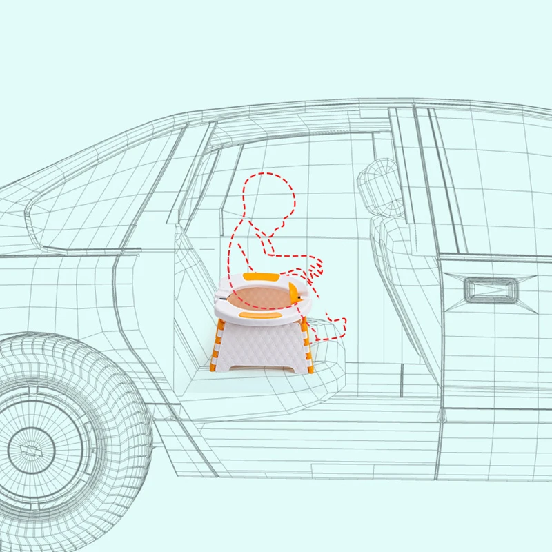 

Portable Potty Training Seat for Toddler Kids Travel Potty Foldable Toilet Seat Baby Potty Seat for Indoor and Outdoor J