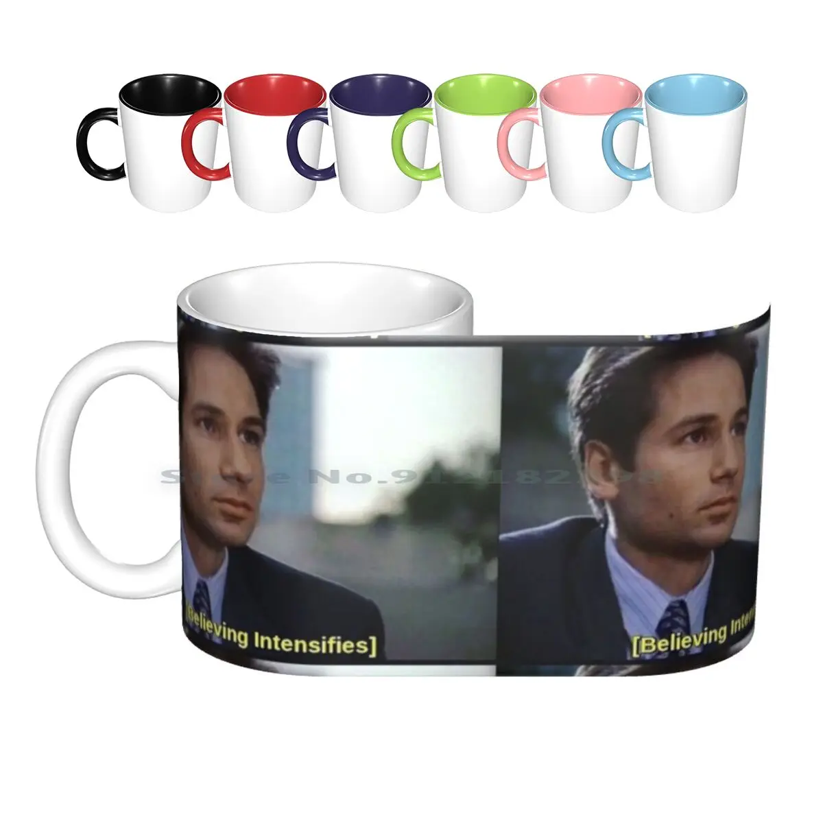 

Believing Intensifies! Fox Mulder / X Files Ceramic Mugs Coffee Cups Milk Tea Mug 90s Nostalgia Mulder And Scully X Files The X