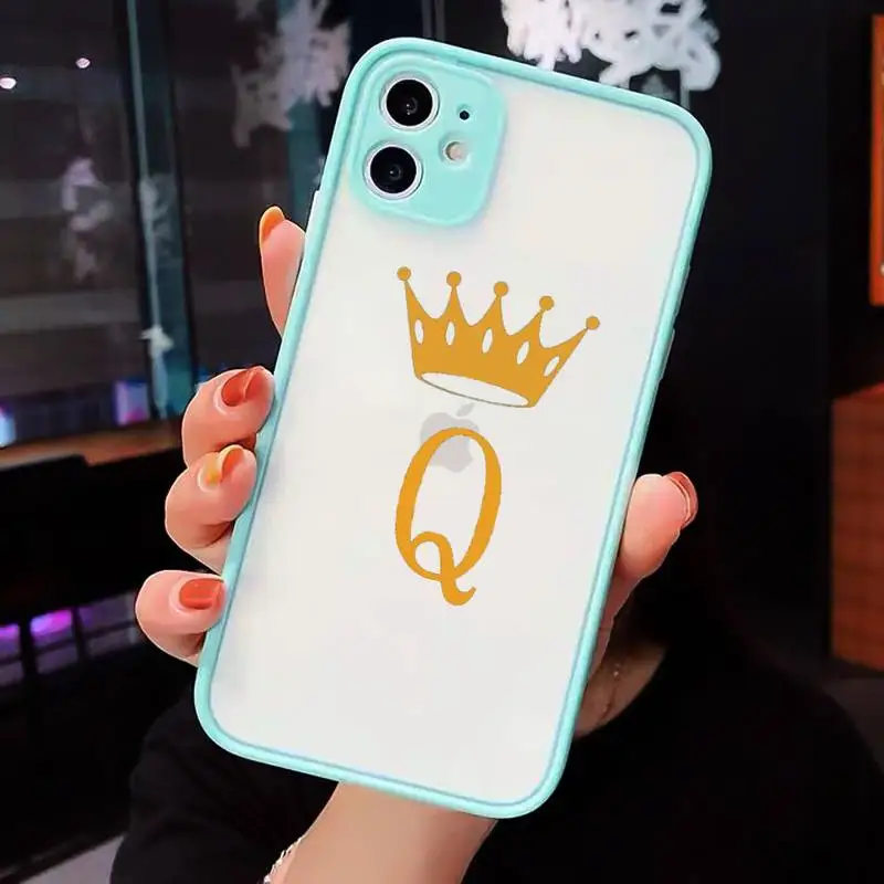 

Text abbreviation Phone Case matte transparent For iphone 7 8 11 12 plus mini x xs xr pro max cover