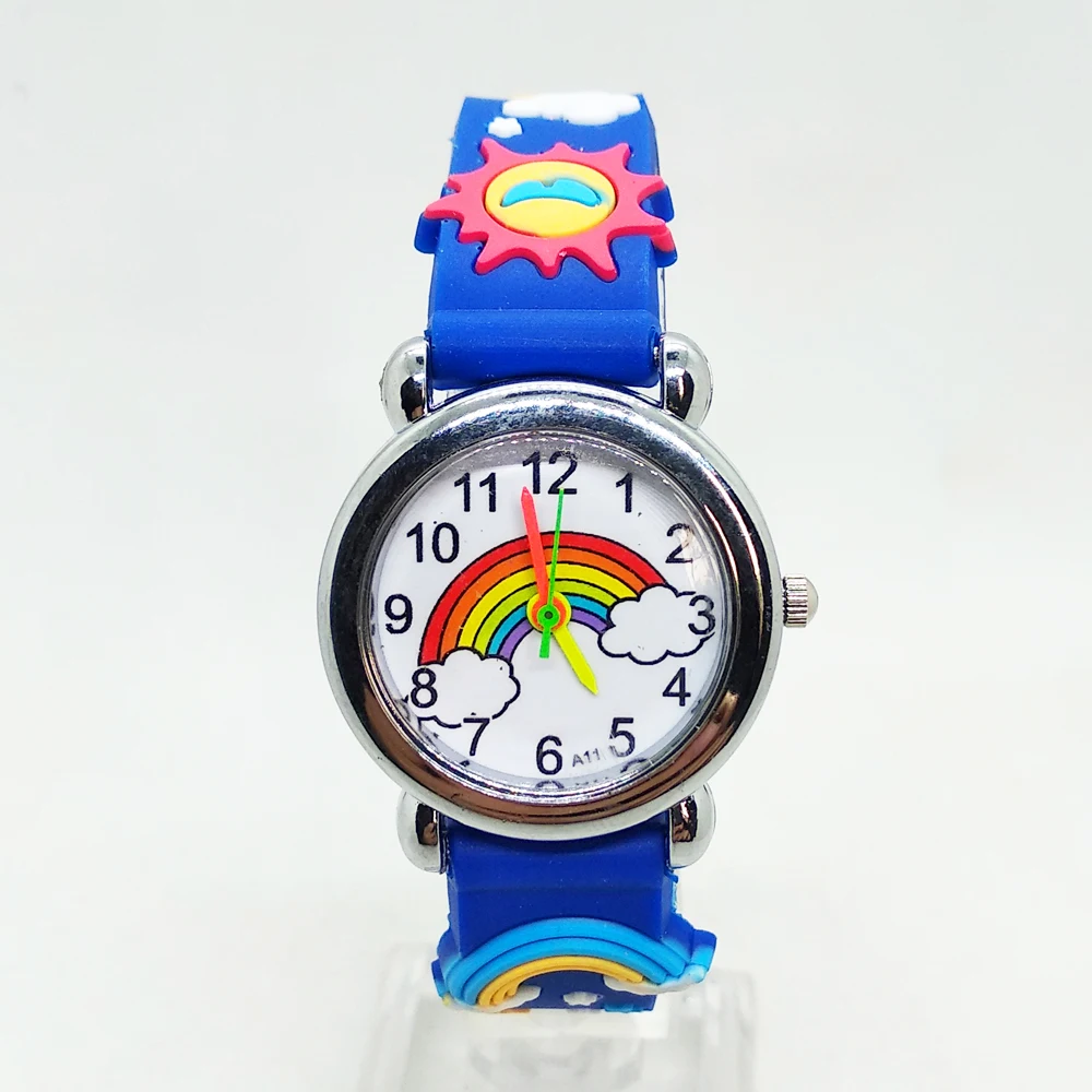Цветные радужные детские часы для мальчиков и девочек кварцевые электронные