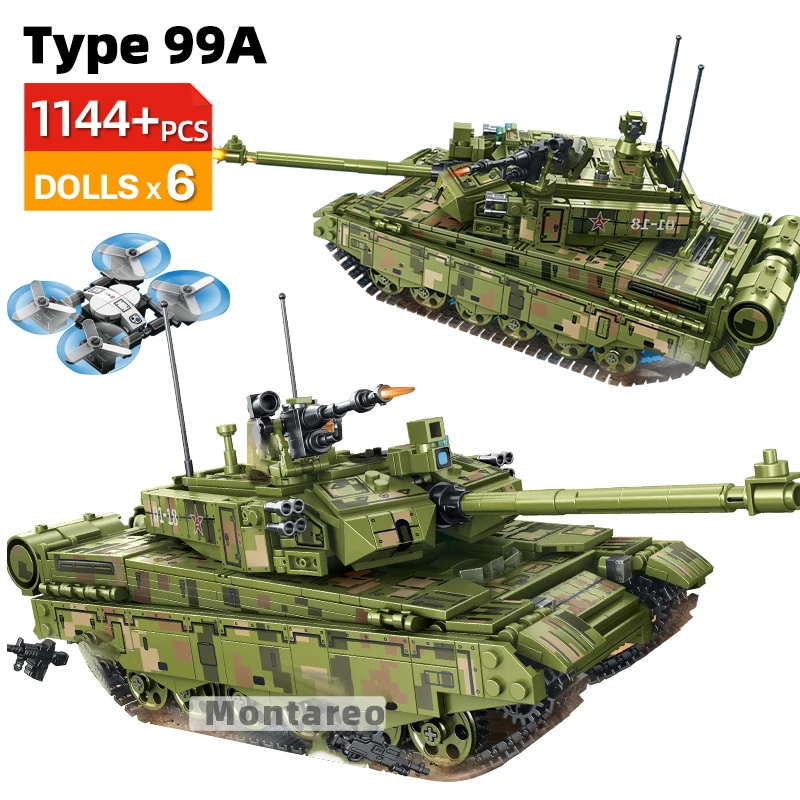 Строительные блоки MOC Military Type 99 T90 немецкая король строительные WW2 фигурки солдат