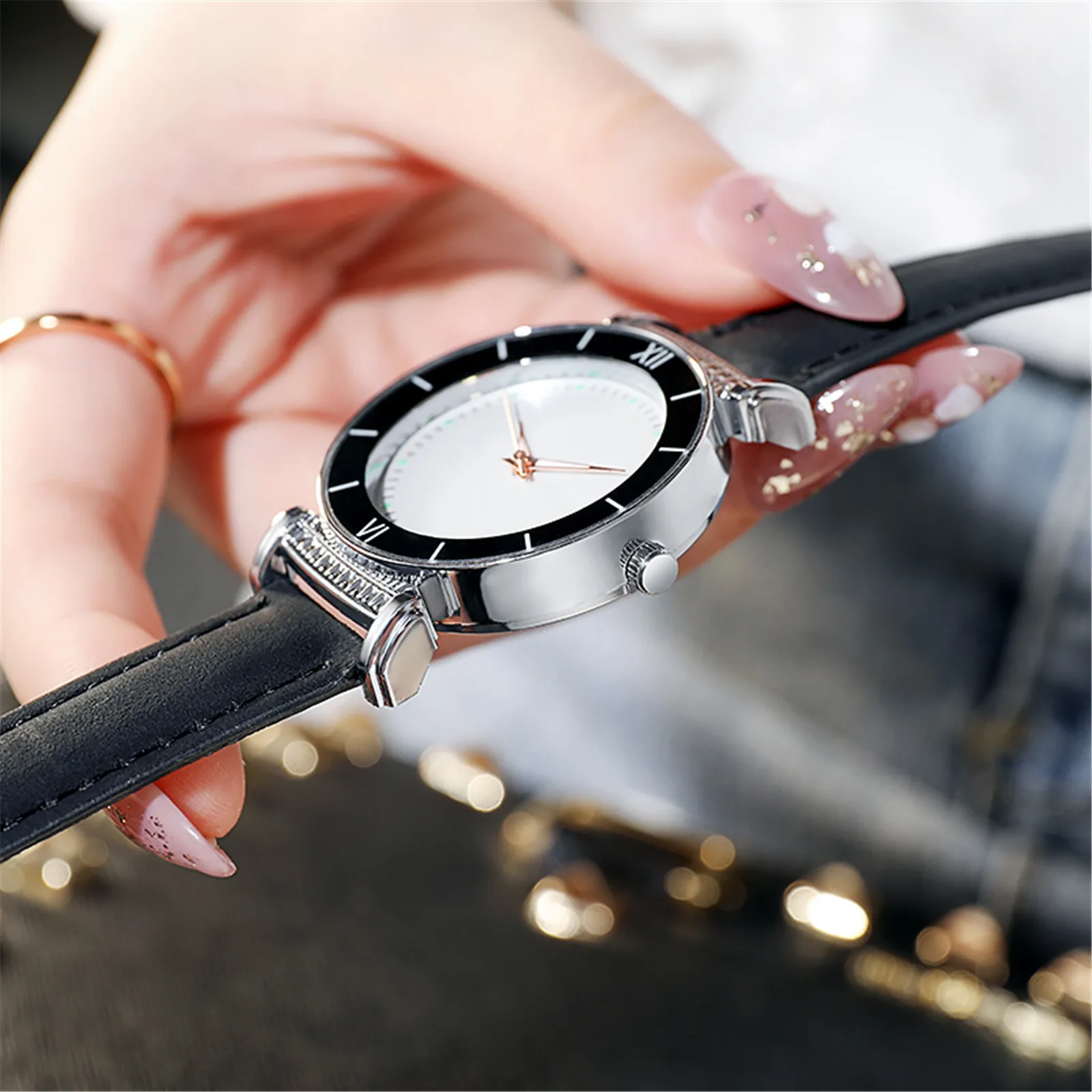 

Luxury Ladies Watch Free Shipping Quartz Watch Stainless Steel DialLuminous Hands Casual Bracele Watch armbandjes dames W1