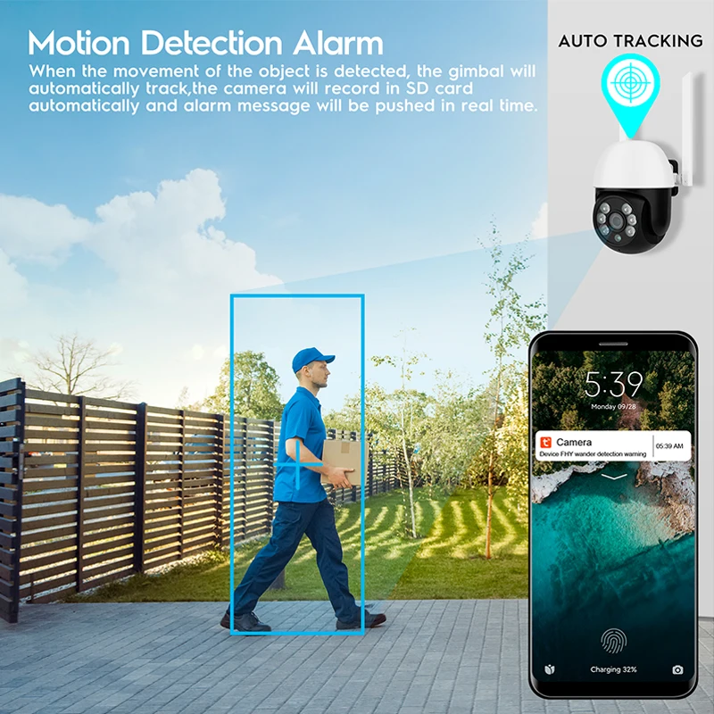 Smart Camera 1080P HD WiFi 2MP CCTV Night Vision Webcam Outdoor IP P2P Video Surveillance Security Monitor for Tuya APP | Безопасность и