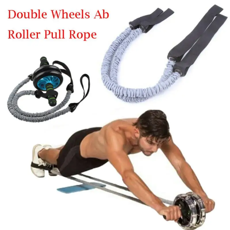 

2020 Abdominal Exercise Rope Wheel Home Fitness Muscle Exercise Equipment Abdominal Power Training With 2PCS Elastic Pull Rope