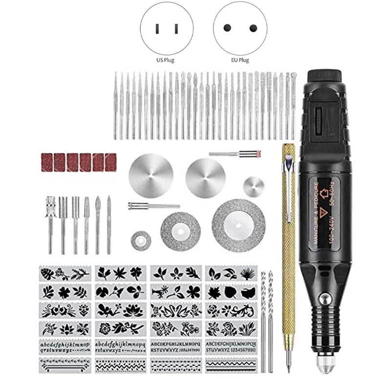 

78 PCs Electric Engraving Tool Kit, Engraver with Scriber Etcher, Adjustable Speed DIY Etching Pen