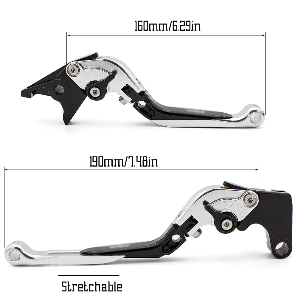 Складной выдвижной рычаг сцепления с логотипом Bandit CNC для мотоцикла + ручки Suzuki