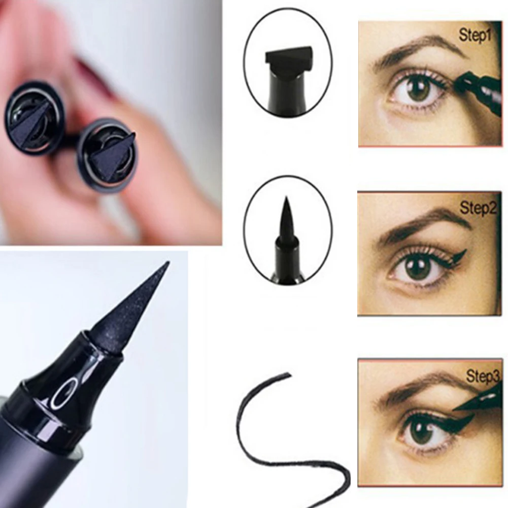 Двусторонняя жидкая подводка для глаз не размазывается водостойкая стойкая