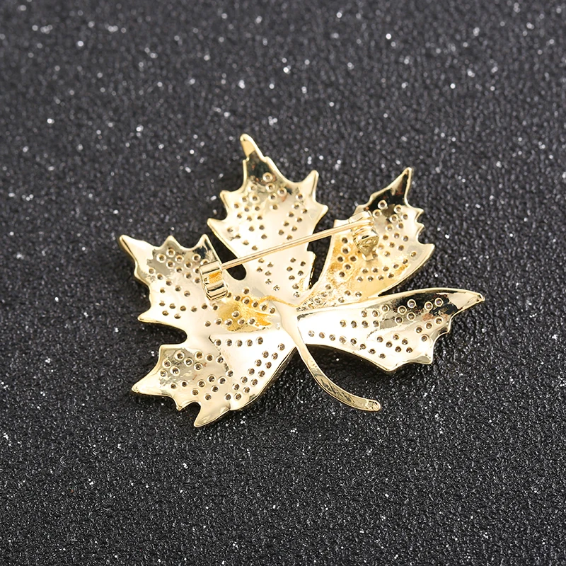 Винтаж в виде кленового листа брошь золотых украшений булавки броши осень