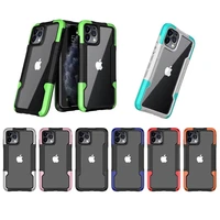 luxury shockproof armor case for iphone 11 12 13 pro max xs xr xsmax x se 7 8 plus transparent case hard pc soft tpu full cover